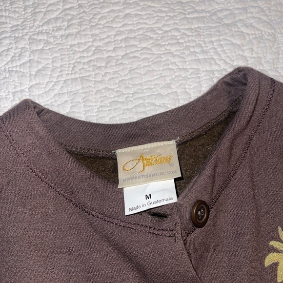 Vintage granny Bird cardigan with flowers - Picture 5 of 7